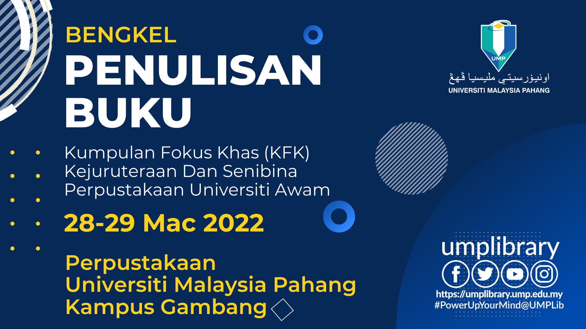 Bengkel Penulisan Buku: Kumpulan Fokus Khas (KFK) Kejuruteraan dan Senibina, Perpustakaan Universiti Awam 28 - 29 Mac 2022